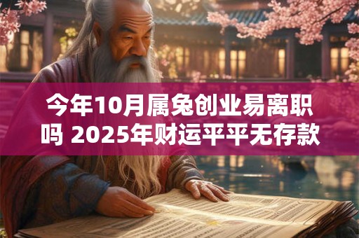 今年10月属兔创业易离职吗 2025年财运平平无存款
