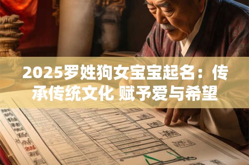 2025罗姓狗女宝宝起名：传承传统文化 赋予爱与希望