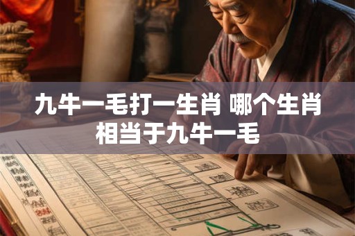 九牛一毛打一生肖 哪个生肖相当于九牛一毛