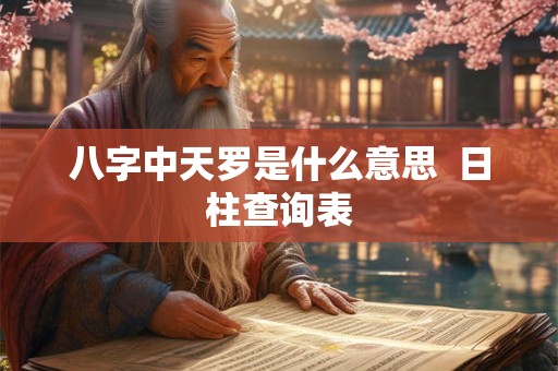 八字中天罗是什么意思  日柱查询表