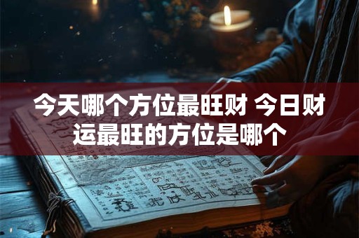 今天哪个方位最旺财 今日财运最旺的方位是哪个