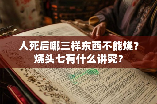 人死后哪三样东西不能烧？烧头七有什么讲究？