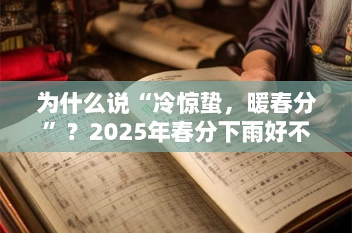 为什么说“冷惊蛰，暖春分”？2025年春分下雨好不好？