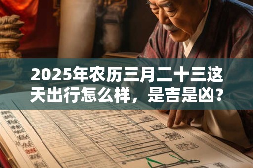 2025年农历三月二十三这天出行怎么样，是吉是凶？