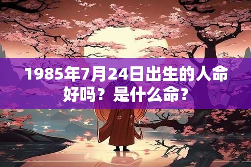 1985年7月24日出生的人命好吗？是什么命？