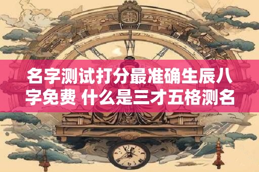 名字测试打分最准确生辰八字免费 什么是三才五格测名法