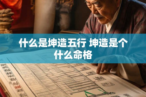 什么是坤造五行 坤造是个什么命格 什么是坤造五行 坤造是个什么命格