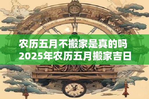 农历五月不搬家是真的吗 2025年农历五月搬家吉日查询