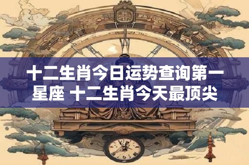 十二生肖今日运势查询第一星座 十二生肖今天最顶尖的星座是谁