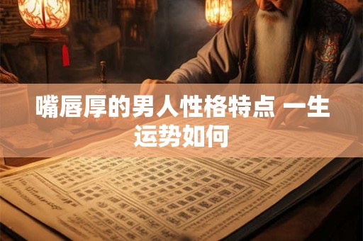 嘴唇厚的男人性格特点 一生运势如何