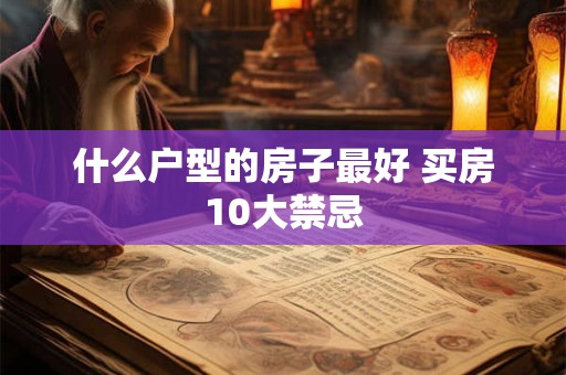 什么户型的房子最好 买房10大禁忌