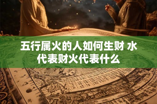 五行属火的人如何生财 水代表财火代表什么