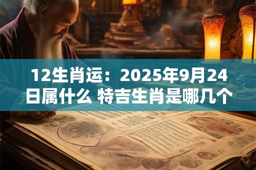 12生肖运：2025年9月24日属什么 特吉生肖是哪几个