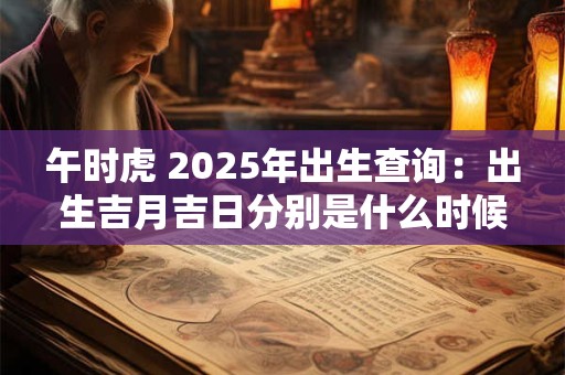 午时虎 2025年出生查询:出生吉月吉日分别是什么时候 午时虎 2025年出生查询:出生吉月吉日分别是什么时候
