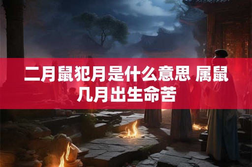 二月鼠犯月是什么意思 属鼠几月出生命苦