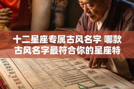 十二星座专属古风名字 哪款古风名字最符合你的星座特质