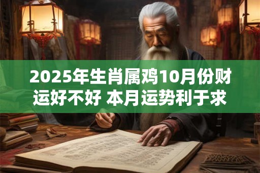 2025年生肖属鸡10月份财运好不好 本月运势利于求财