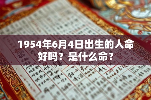 1954年6月4日出生的人命好吗?是什么命? 1954年6月4日出生的人命好吗?是什么命?