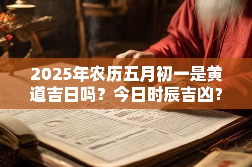 2025年农历五月初一是黄道吉日吗？今日时辰吉凶？