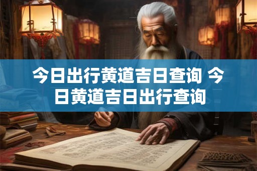 今日出行黄道吉日查询 今日黄道吉日出行查询