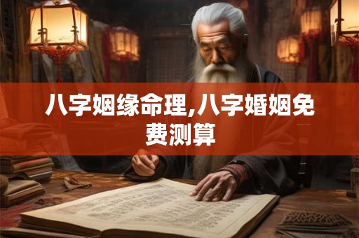 八字姻缘命理,八字婚姻免费测算