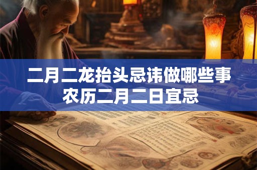 二月二龙抬头忌讳做哪些事 农历二月二日宜忌