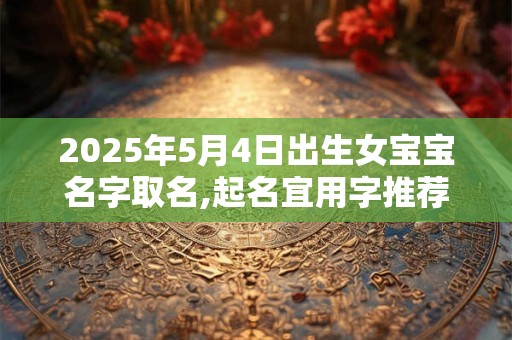 2025年5月4日出生女宝宝名字取名,起名宜用字推荐