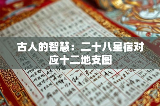 古人的智慧：二十八星宿对应十二地支图