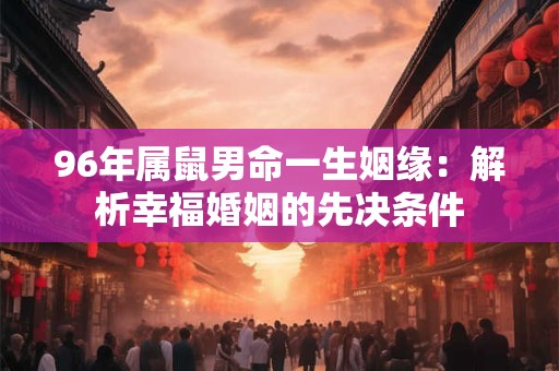 96年属鼠男命一生姻缘:解析幸福婚姻的先决条件 96年属鼠男命一生姻缘:解析幸福婚姻的先决条件