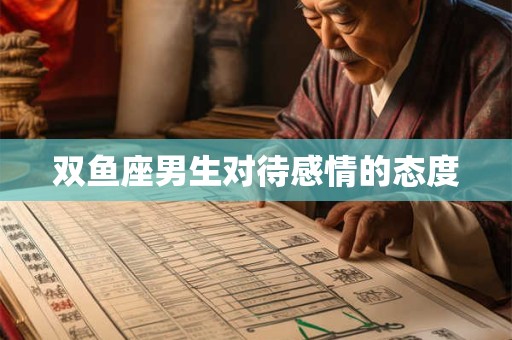 双鱼座男生对待感情的态度