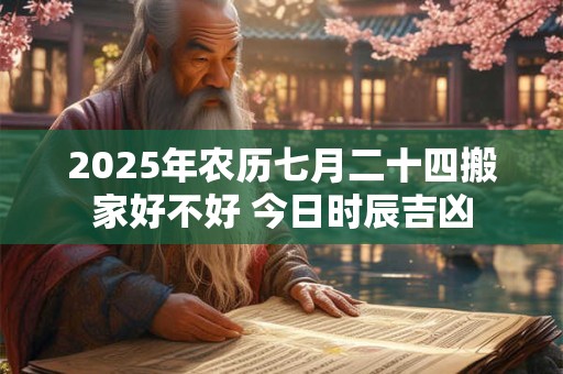 2025年农历七月二十四搬家好不好 今日时辰吉凶