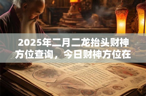 2025年二月二龙抬头财神方位查询，今日财神方位在哪？