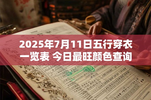 2025年7月11日五行穿衣一览表 今日最旺颜色查询