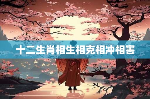 十二生肖相生相克相冲相害