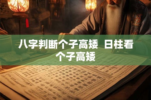 八字判断个子高矮 日柱看个子高矮 八字判断个子高矮 日柱看个子高矮
