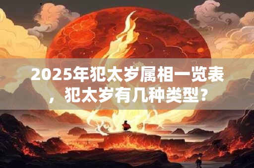 2025年犯太岁属相一览表，犯太岁有几种类型？