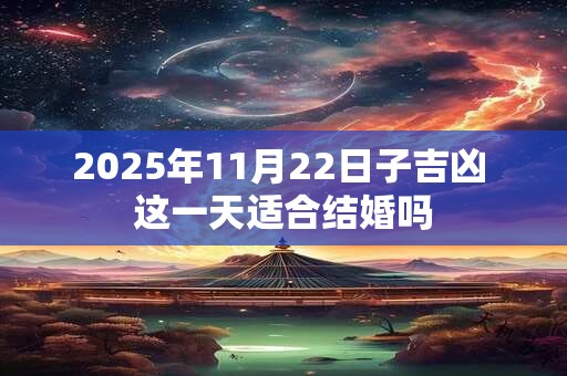 2025年11月22日子吉凶 这一天适合结婚吗
