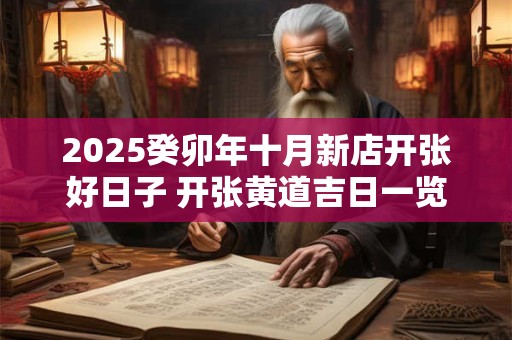 2025癸卯年十月新店开张好日子 开张黄道吉日一览表