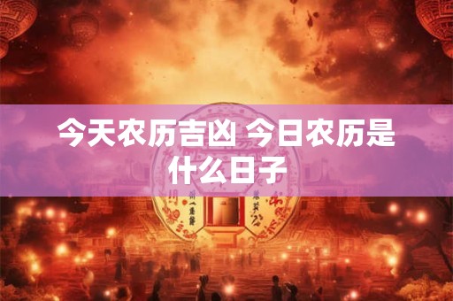 今天农历吉凶 今日农历是什么日子