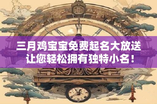 三月鸡宝宝免费起名大放送 让您轻松拥有独特小名！
