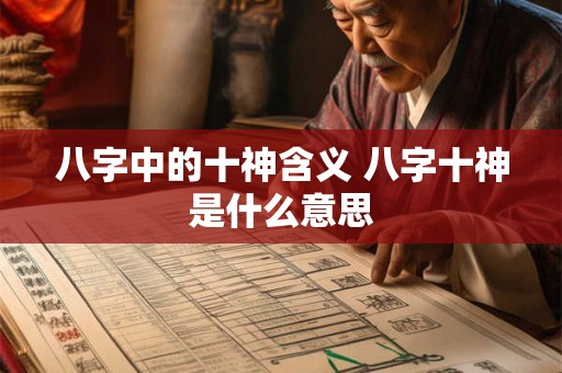 八字中的十神含义 八字十神是什么意思