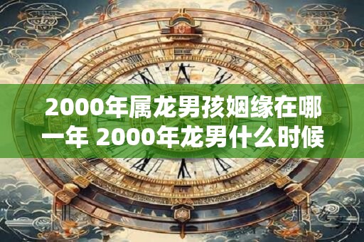2000年属龙男孩姻缘在哪一年 2000年龙男什么时候结婚