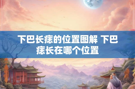 下巴长痣的位置图解 下巴痣长在哪个位置