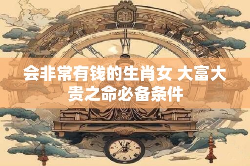 会非常有钱的生肖女 大富大贵之命必备条件