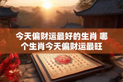 今天偏财运最好的生肖 哪个生肖今天偏财运最旺