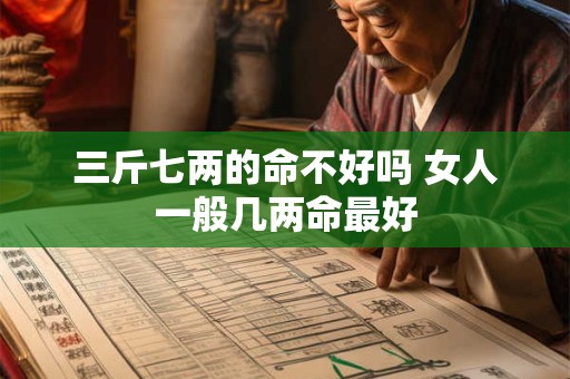 三斤七两的命不好吗 女人一般几两命最好