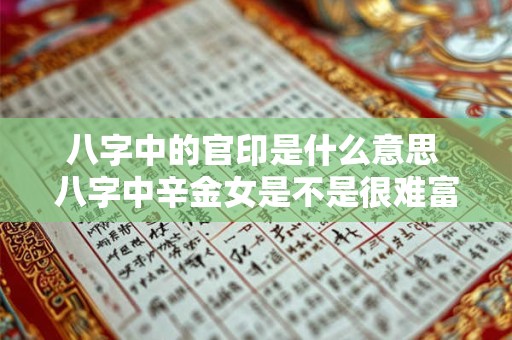 八字中的官印是什么意思 八字中辛金女是不是很难富贵