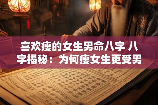 喜欢瘦的女生男命八字 八字揭秘：为何瘦女生更受男性欢迎