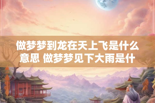 做梦梦到龙在天上飞是什么意思 做梦梦见下大雨是什么意思