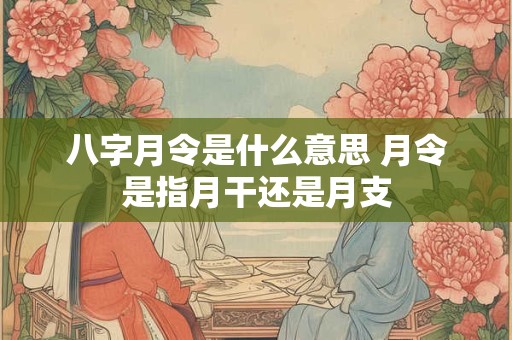 八字月令是什么意思 月令是指月干还是月支